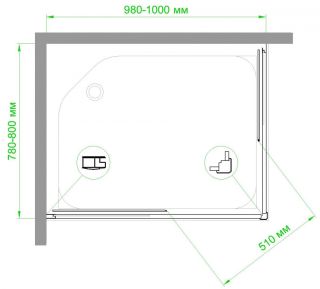 Душевой уголок Royal Bath HPD 100x80см белый RB8100HPD-T